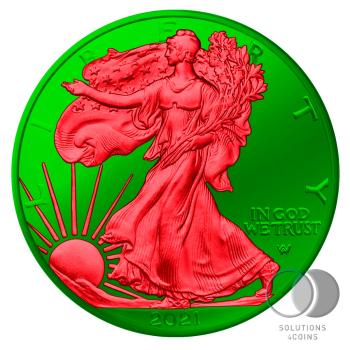 American Eagle Green Red